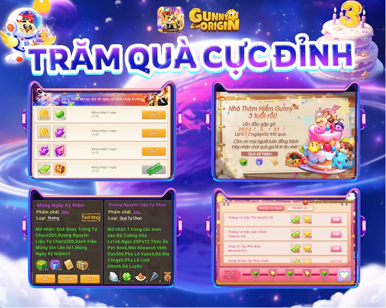 Gunny Origin mừng sinh nhật với Legend Boomerang phiên bản nâng cấp